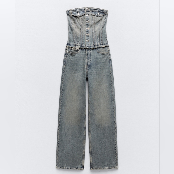 New Zara TRF Strapless Jumpsuit - 8197/284 - Picture 2 of 10